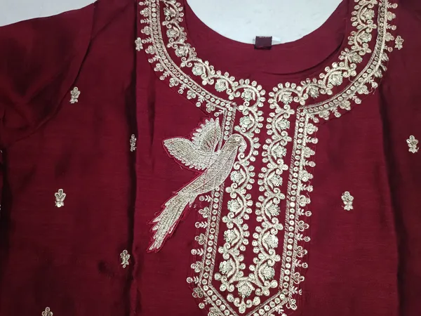 Maroon_Embroidered_Straight_Kurta_Set_for_Women