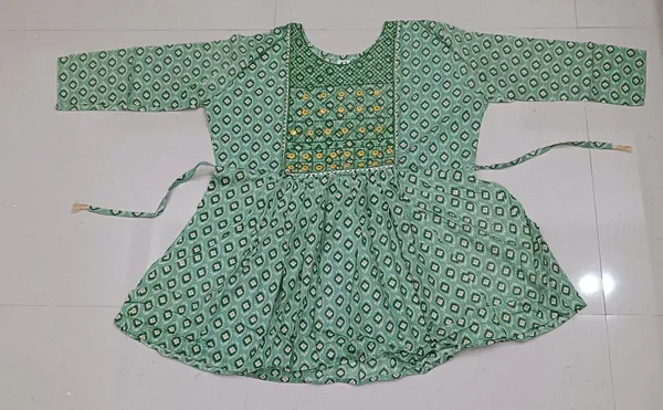 Blue_And_Pink_Printed_Flared_Dress_for_Girls