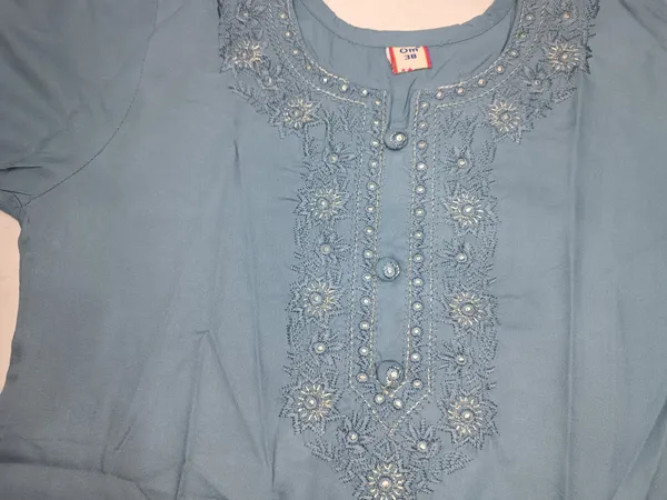 Blue_Embroidered_Straight_Kurti_for_Women