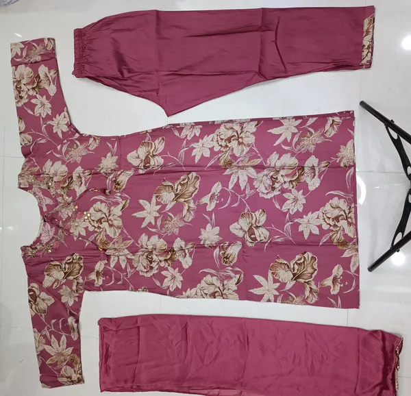 Maroon_Floral_Print_Kurta_Set_for_Women