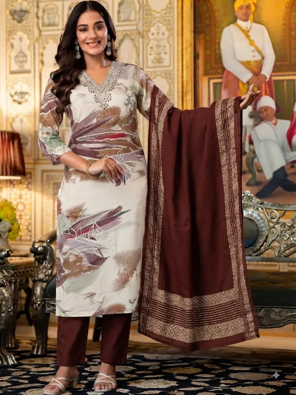 Designer_Mirror-Work_Off_White_Pure_Cotton_Straight_Kurta_Set_with_Maroon_Dupatta_|_Premium_Daily_&_Office_Wear_Ethnic_Suit_for_Women