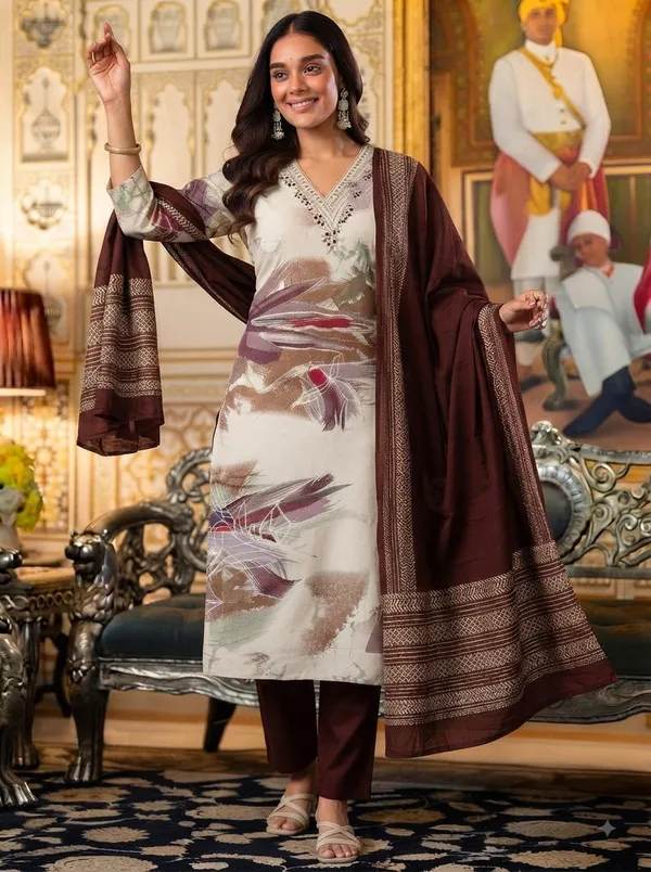 Designer_Mirror-Work_Off_White_Pure_Cotton_Straight_Kurta_Set_with_Maroon_Dupatta_|_Premium_Daily_&_Office_Wear_Ethnic_Suit_for_Women