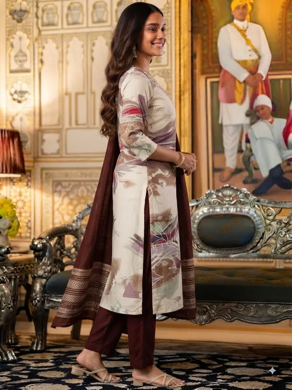 Designer_Mirror-Work_Off_White_Pure_Cotton_Straight_Kurta_Set_with_Maroon_Dupatta_|_Premium_Daily_&_Office_Wear_Ethnic_Suit_for_Women