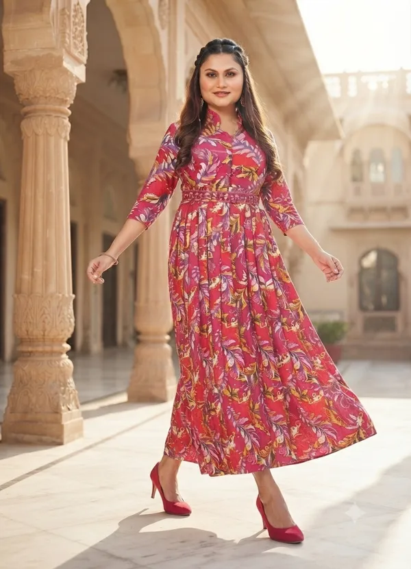 Red_Cotton_Floral_Print_Fit_And_Flare_Dress_For_Women