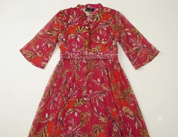 Red_Cotton_Floral_Print_Fit_And_Flare_Dress_For_Women