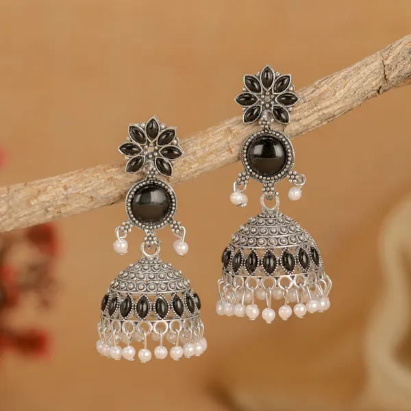 Silver_Oxidized_Jhumka_Earrings_for_Women