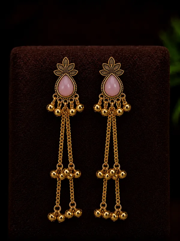 Gold_Tone_Pink_Stone_Chandelier_Earrings_for_Women