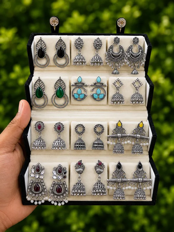 Oxidized_Silver_Traditional_Earrings_Set_for_Women