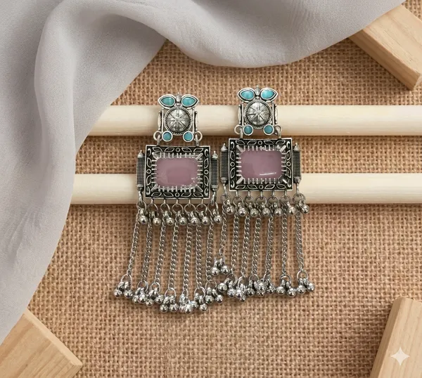 Silver_Tone_Oxidized_Drop_Earrings_for_Women