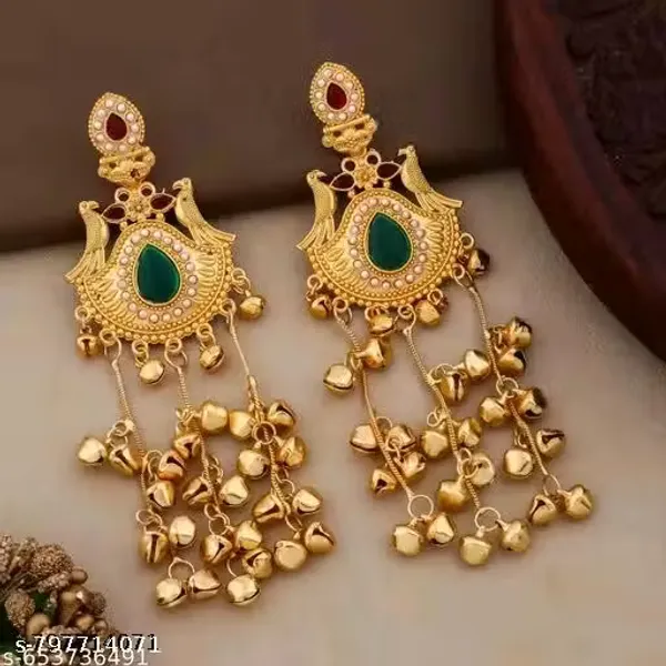 Gold_Tone_Embellished_Chandelier_Earrings_for_Women