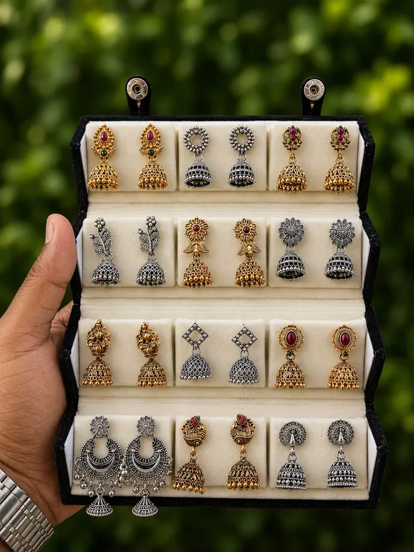 Gold_Tone_Oxidized_Earrings_Set_for_Women