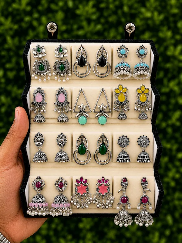 Multicolor_Oxidized_Earrings_Set_for_Women
