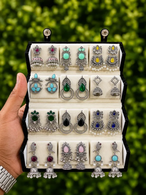 Oxidised_Silver_Jhumka_Earrings_Collection_for_Women