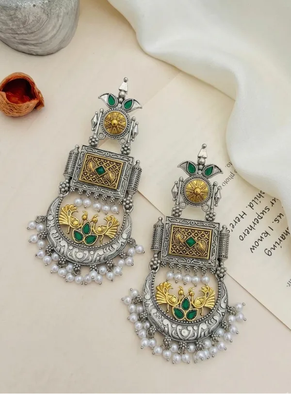 Silver_Oxidised_Peacock_Dangler_Earrings_for_Women