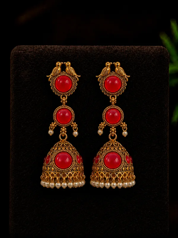 Gold_Tone_Red_Stone_Jhumka_Earrings_for_Women