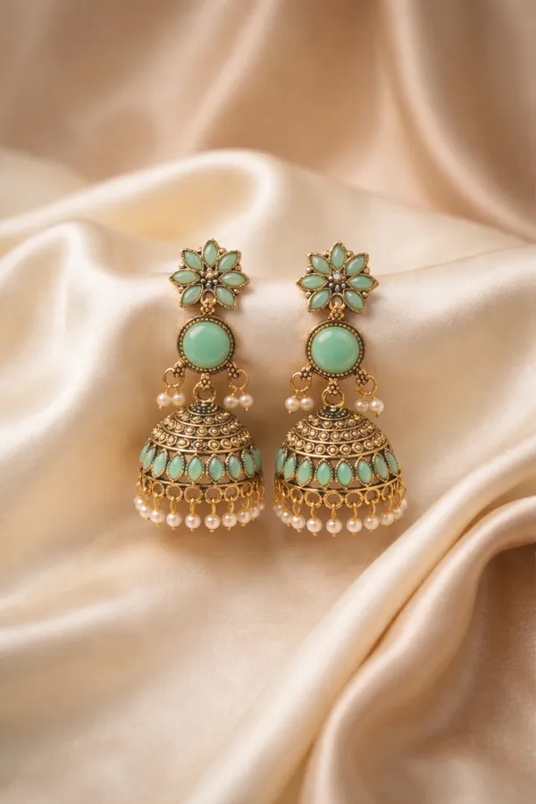 Mint_Green_Floral_Stone_Jhumka_Earrings_for_Women