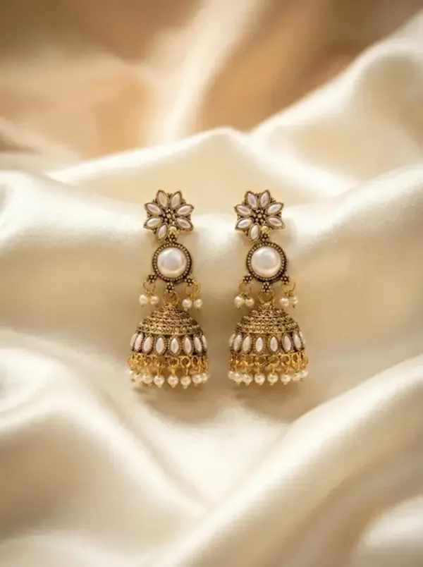 Gold_Pearl_Floral_Jhumka_Earrings_for_Women