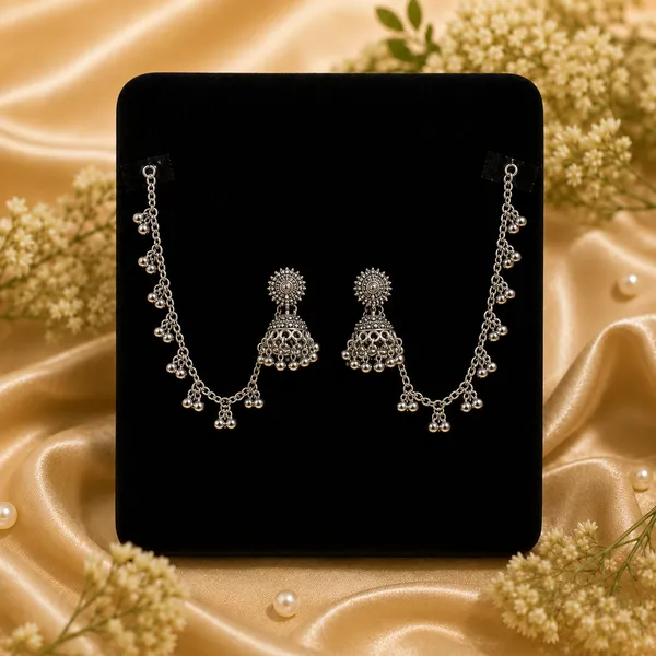 Silver_Tone_Necklace_And_Jhumka_Earrings_Set_for_Women