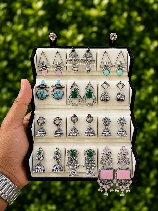 Silver_Oxidised_Earrings_Set_for_Women