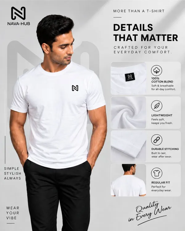 Regular_Fit_White_Cotton_T-_shirt_For_Men_|_Front_Logo_(Black_Color)