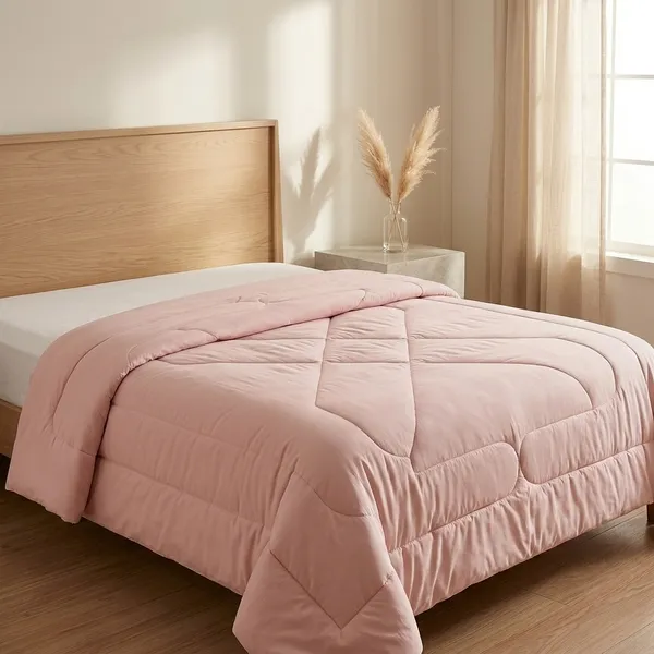 Cotton_Plain_Solid_Pink_Double_Bed_Comforter