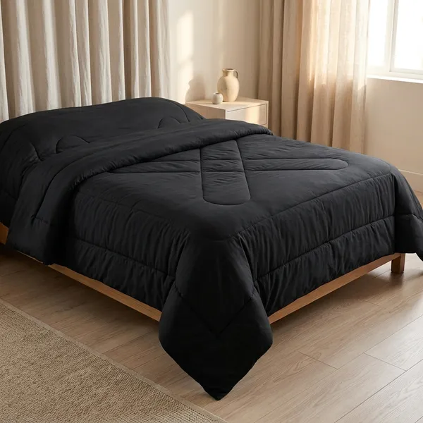 Cotton_Plain_Solid_Black_Double_Bed_Comforter