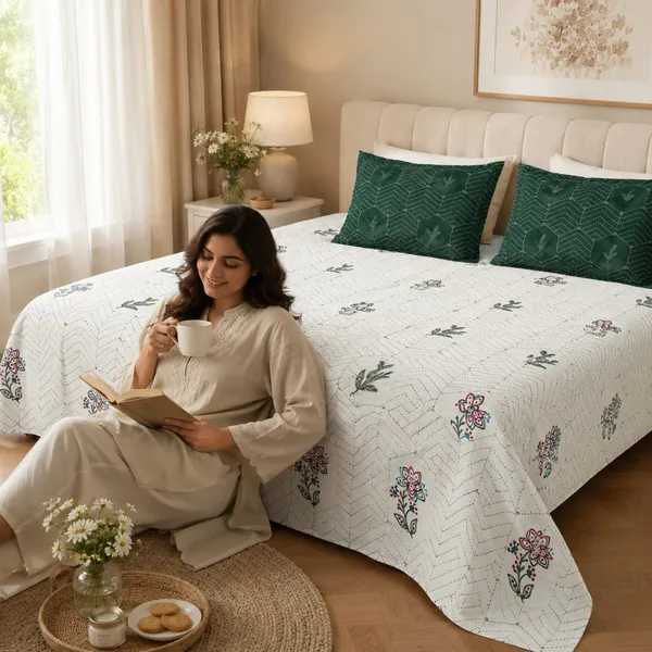Emerald_Mist_Premium_100%_Cotton_King_Size_Bedsheet_with_2_Pillow_Covers
