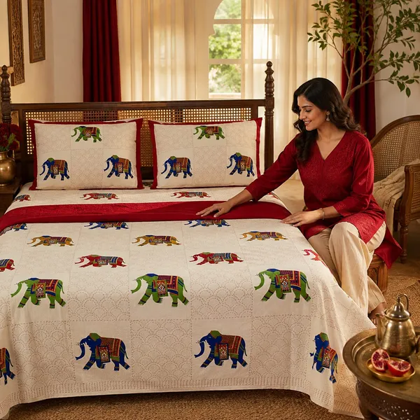 Rajwadi_Elephant_Cotton_Bedsheet_100%_Cotton_King-Size_with_2_Pillow_Covers