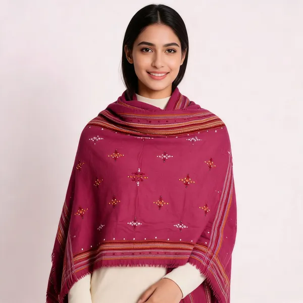Magenta_Woolen_Geometric_Shawl_For_Women