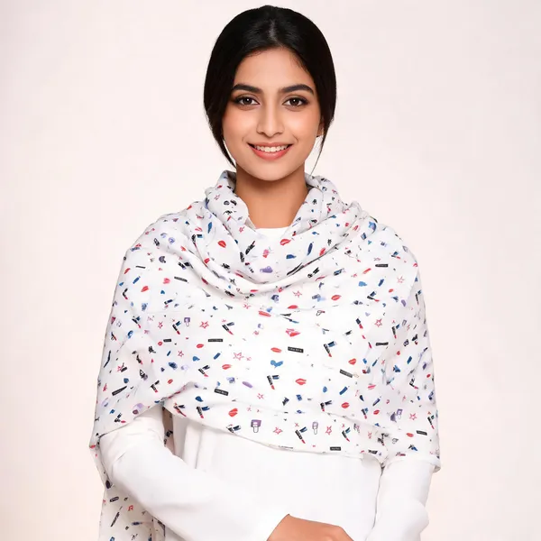 White_Cotton_Abstract_Print_Shawl_For_Women