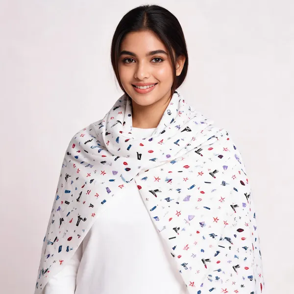 White_Cotton_Abstract_Print_Shawl_For_Women