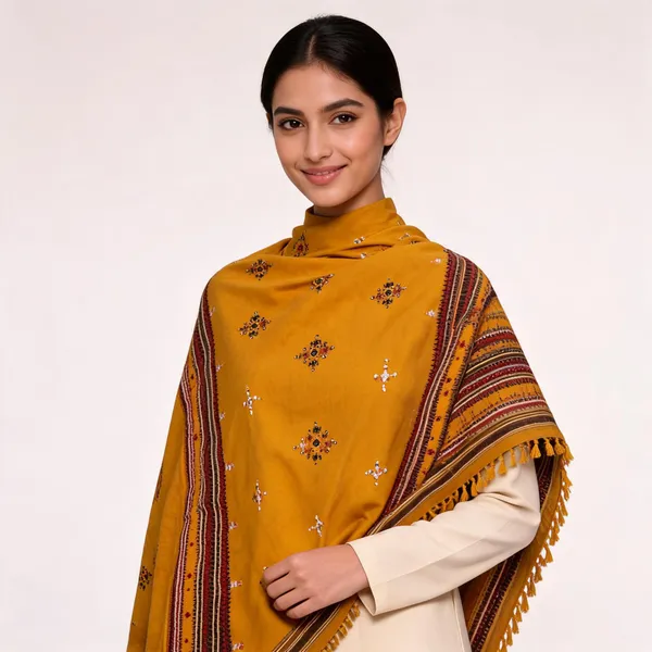 Mustard_Woolen_Embroidered_Shawl_For_Women