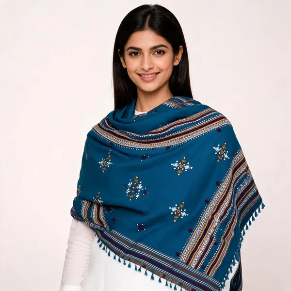 Blue_Woolen_Geometric_Woven_Shawl_For_Women