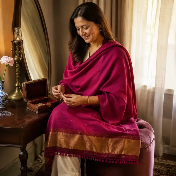 Rani_Pink_Kutchi_Jaripatta_Woollen_Shawl