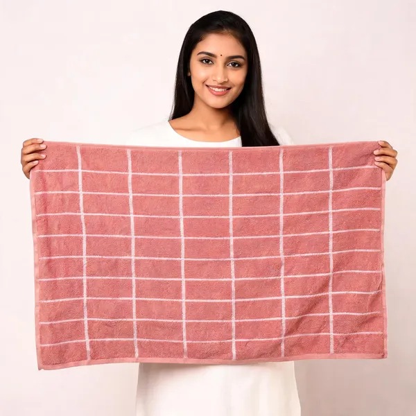 Cotton_Striped_Pink_Bath_Towel