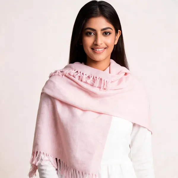 White_Cotton_Solid_Fringed_Shawl_For_Women