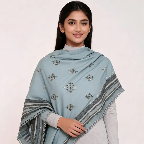 Grey_Woolen_Embroidered_Shawl_For_Women