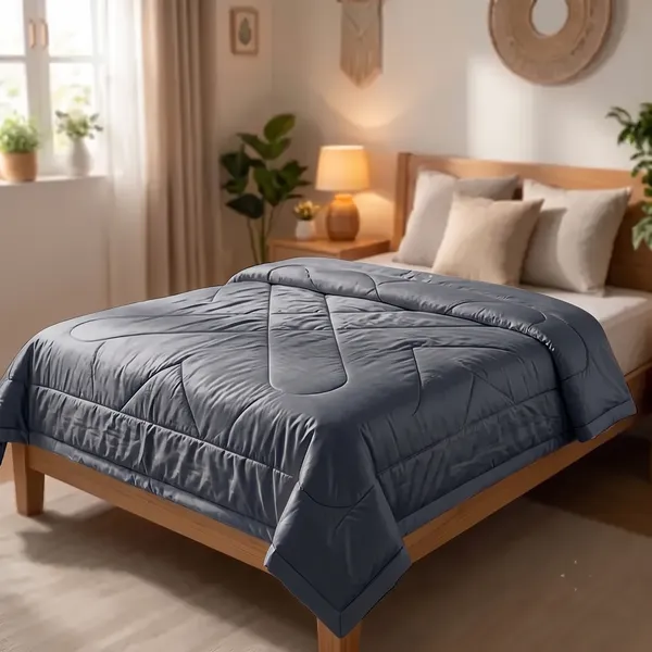 Woolen_Plain_Solid_Dark_Blue_Double_Bed_Comforter