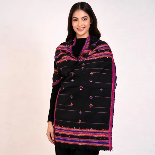 Black_Woolen_Geometric_Floral_Stole_For_Women