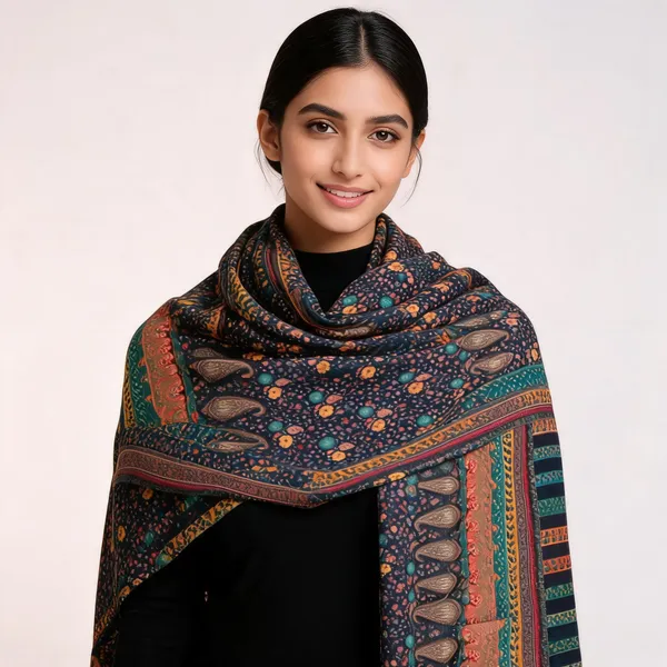 Dark_Blue_Cotton_Printed_Shawl_&_Stole_For_Unisex