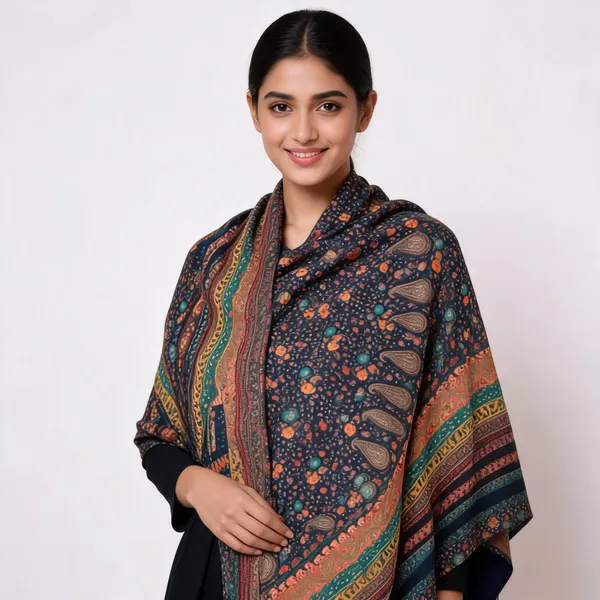 Dark_Blue_Cotton_Printed_Shawl_&_Stole_For_Unisex