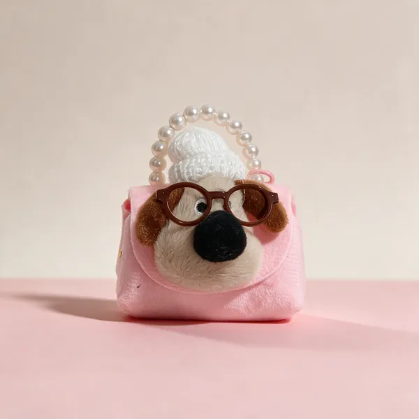 Pink_Plastic_Dog_Face_Embellished_Hair_Clip_For_Girls__-_Pack_Of_2