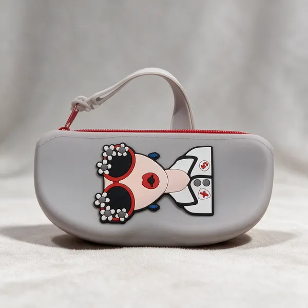 Grey_Polyester_Cartoon_Applique_Zippered_Wristlet_Pouch_For_Women_-_Pack_Of_1
