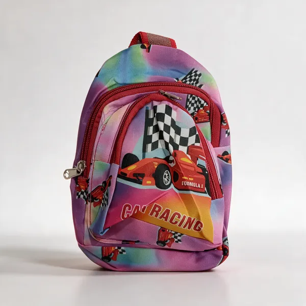 Multicolor_Polyester_Racing_Car_Print_Backpack_For_Kids__-_Pack_Of_2