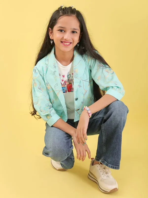 Sky_Blue_Cotton_Blend_Floral_Embroidered_Top_With_Half_Sleeves_T-Shirt_For_Girls