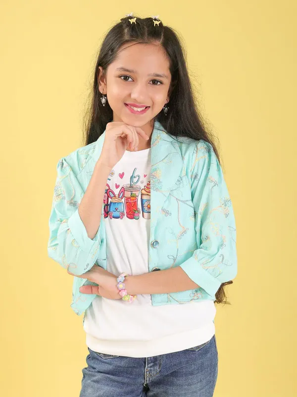 Sky_Blue_Cotton_Blend_Floral_Embroidered_Top_With_Half_Sleeves_T-Shirt_For_Girls