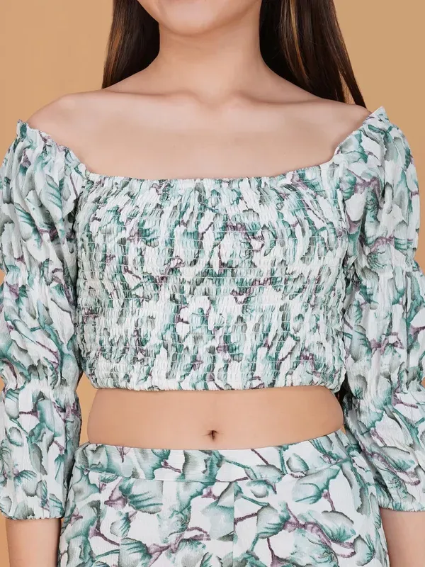 Multicolor_Floral_Smocked_Crop_Top_And_Wide_Leg_Palazzo_Pants_Co-Ord_Set_For_Girls