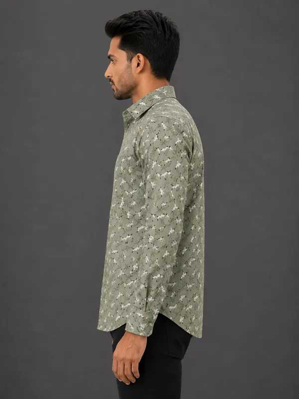 Italian_shirting_Olive_Printed_Slim_Fit_Shirt_for_Men