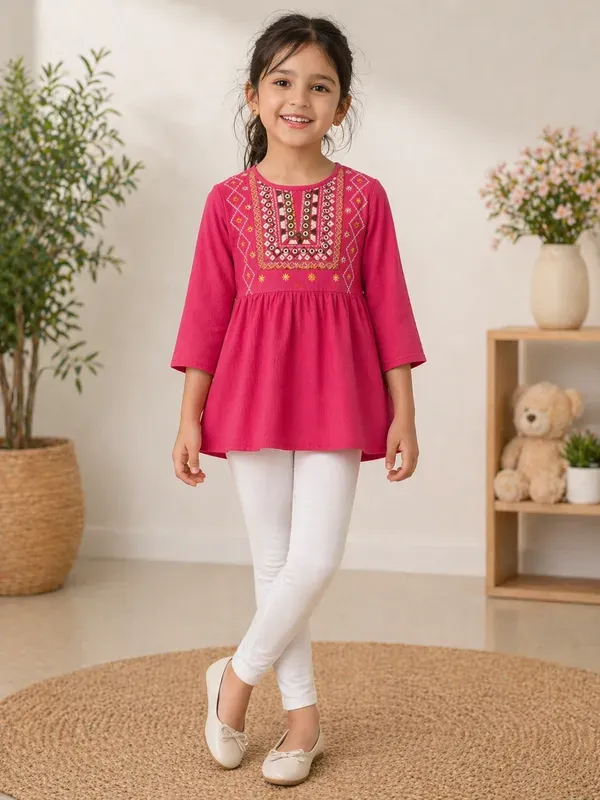 Blossom_Charm_Embroidered_Peach_Kurti_Top_For_Girls