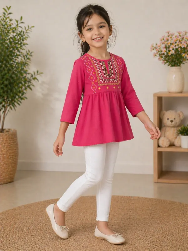 Blossom_Charm_Embroidered_Peach_Kurti_Top_For_Girls